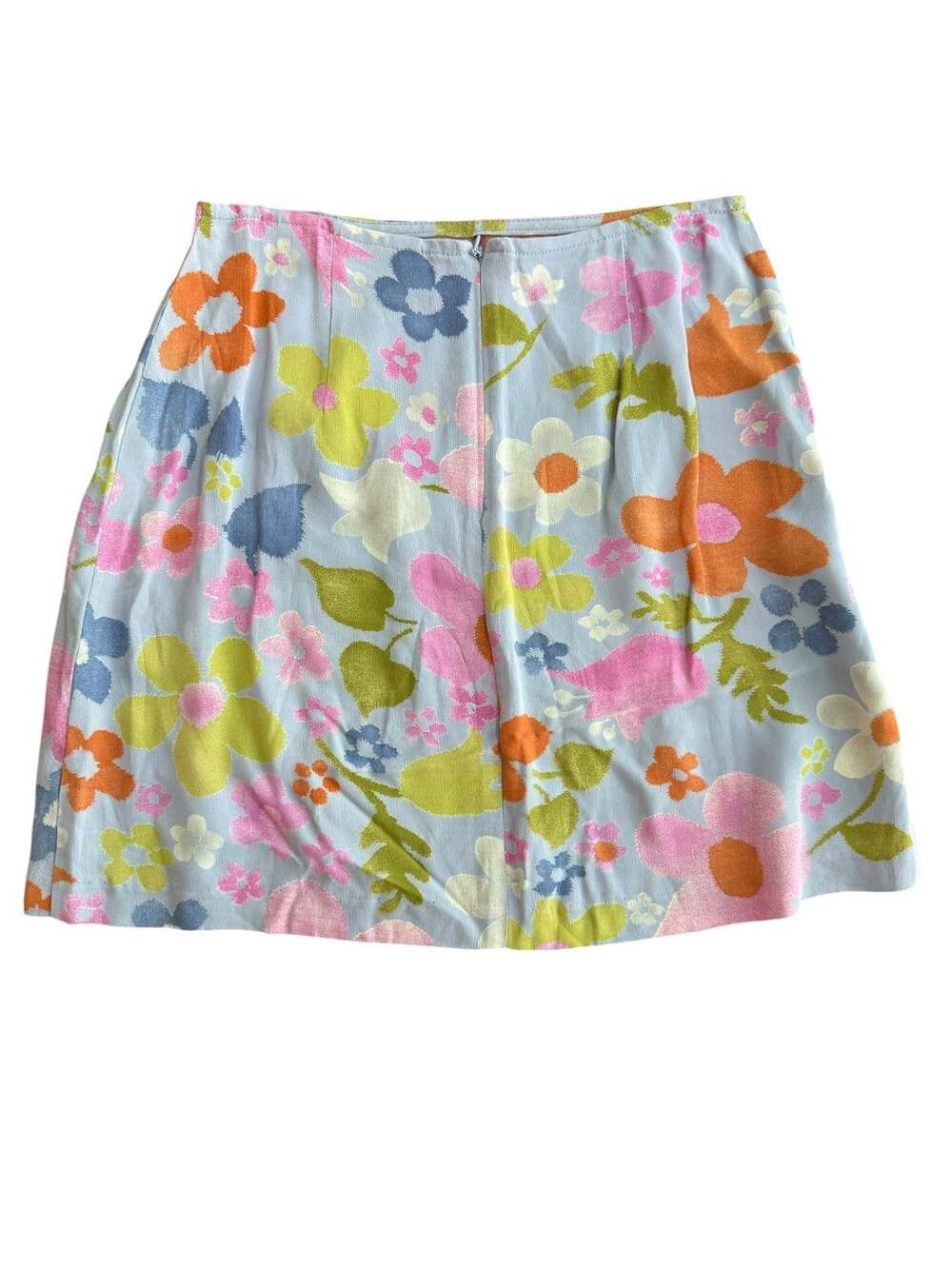 Compagnie Internationale EXPRESS Vintage Floral Print Rayon Mini Skirt - Picture 2 of 4